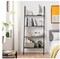 Industrial 4-Tier Ladder Shelf, Living Room Office Bookshelf, Multipurpose Storage Rack Shelves with Metal Frame, Plant Flower Stand (Rustic Brown)